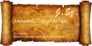 Januskó Szilárd névjegykártya